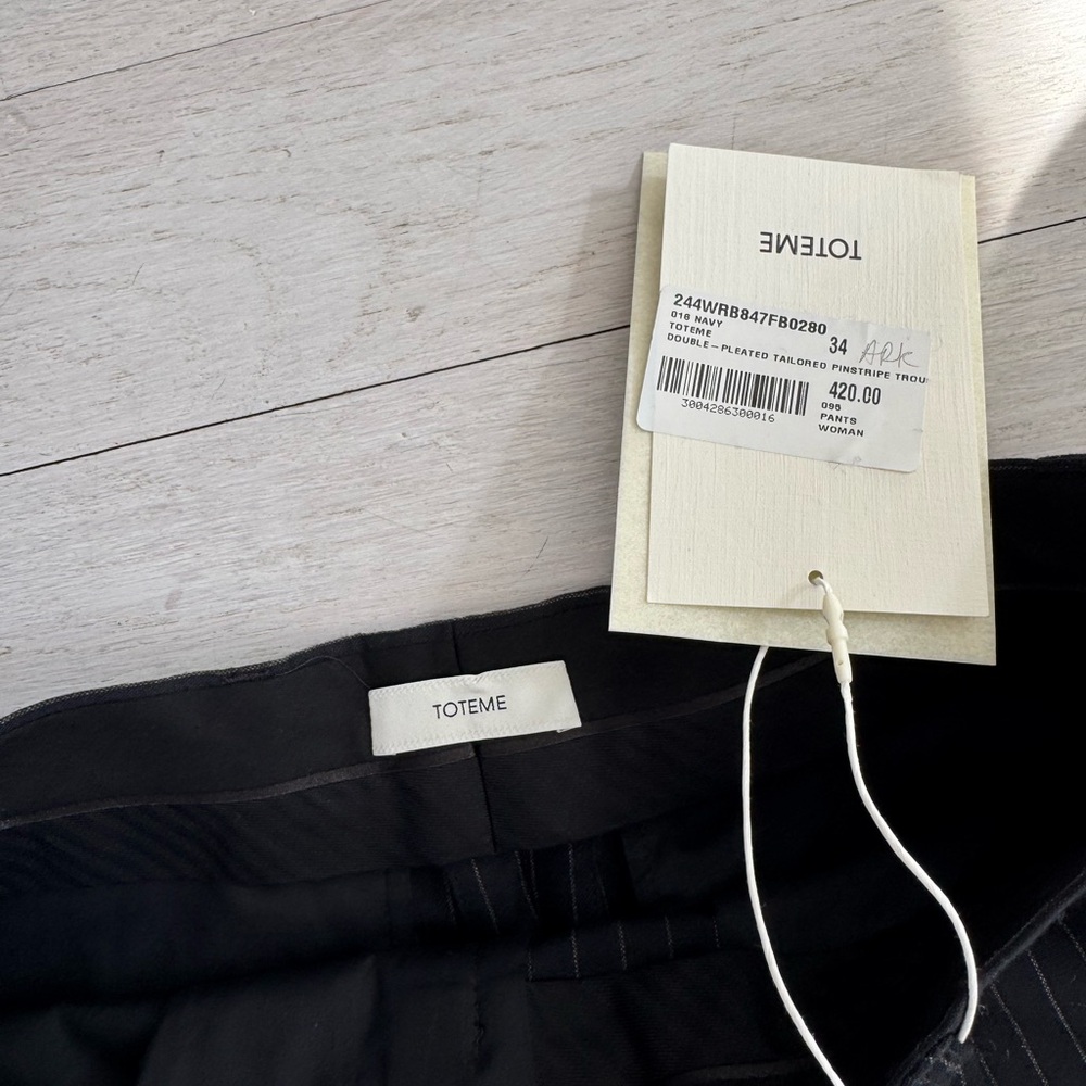 Toteme pinstripe trousers, NWT - Picture 3 of 7
